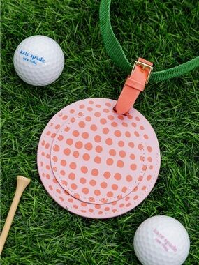 ⛳️ Kate Spade Pink Golf Ball Luggage Tag NWT